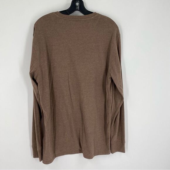 Weatherproof Men’s Henley Neck Long Sleeve Tan Shirt size XL - Picture 3 of 3